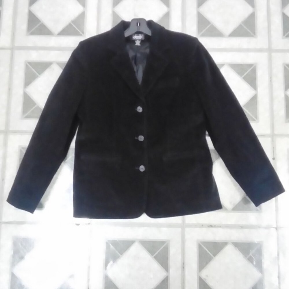 Rafaella Black Corduroy Blazer size 10 PETITE